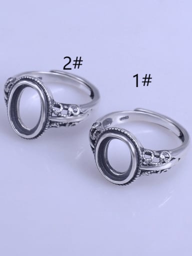 custom 925 Sterling Silver Geometric Ring Setting Stone size: 8*10 10*12mm