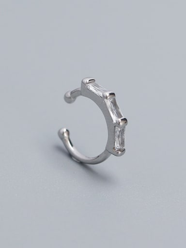 925 Sterling Silver Cubic Zirconia Geometric Minimalist Single Earring(Only One)