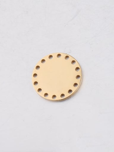 golden Stainless Steel Porous Disc Pendant