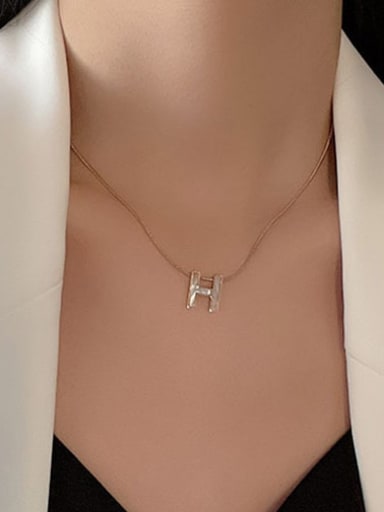Titanium Steel Shell Letter Minimalist Necklace