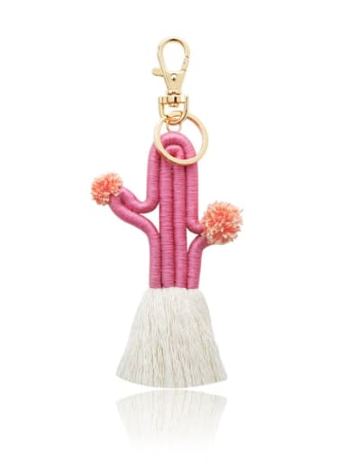 K68234 3 Alloy Cotton Cactus Cute Hand-Woven Key Chain/ Bag Pendant