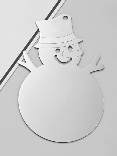 Stainless steel snowman Charm Height : 93 mm , Width: 55 mm