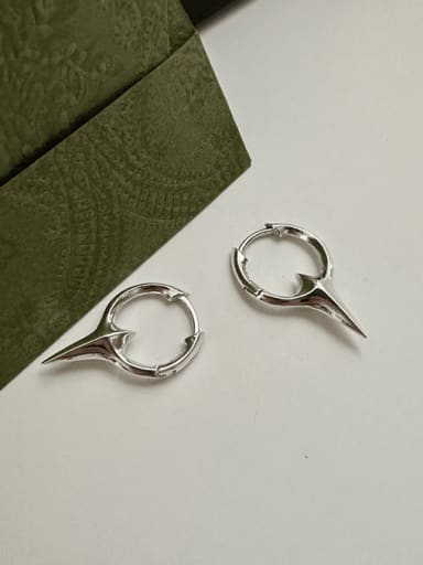 custom 925 Sterling Silver Geometric Minimalist Huggie Earring