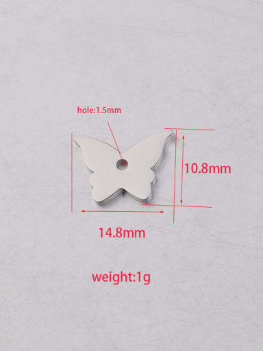 Steel butterfly Stainless steel Round Butterfly Trend Pendant