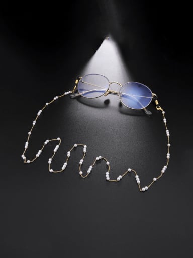 golden Brass Iron Imitation Pearl Minimalist Sunglass Chains