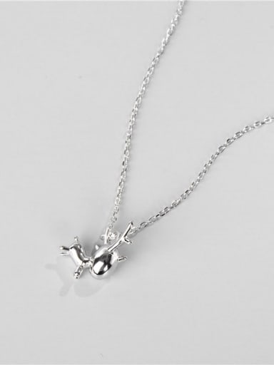 925 Sterling Silver Deer Minimalist Necklace