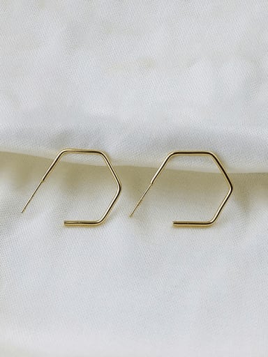 925 Sterling Silver Geometric Line Minimalist Stud Earring