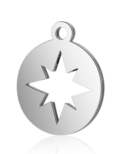Stainless steel Star Charm Height : 14 mm , Width:12 mm