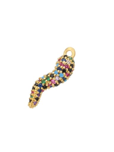 Copper Caterpillar Micro-Set Necklace Pendant