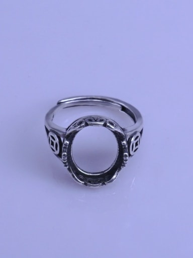 925 Sterling Silver Oval Ring Setting Stone size: 11*13mm