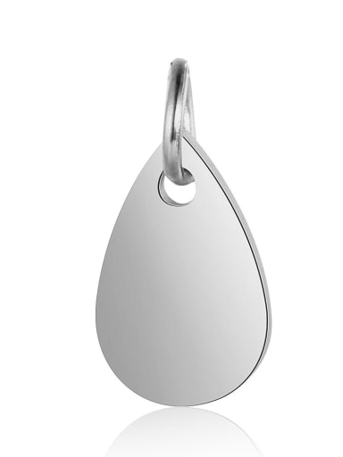 Stainless steel Water Drop Charm Height : 7 mm , Width: 14 mm
