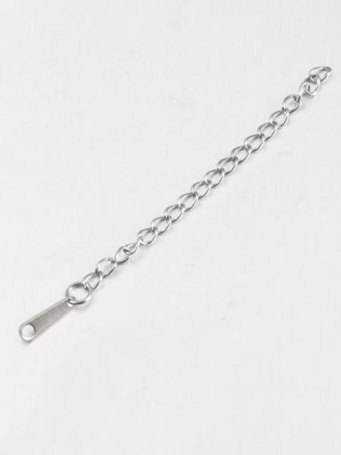 Steel color Stainless steel 6.5 cm extension chain with tag