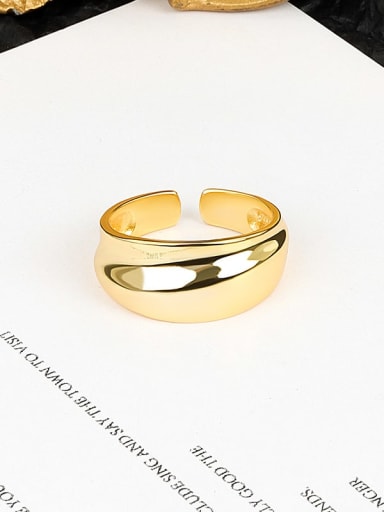 18K gold 925 Sterling Silver Geometric Minimalist Band Ring