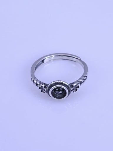 925 Sterling Silver Round Ring Setting Stone size: 5*5mm