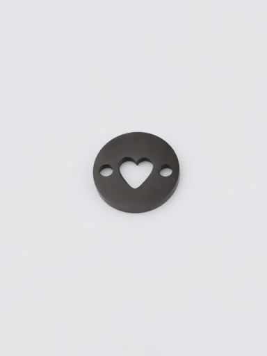 black Stainless steel Heart Minimalist Findings & Components