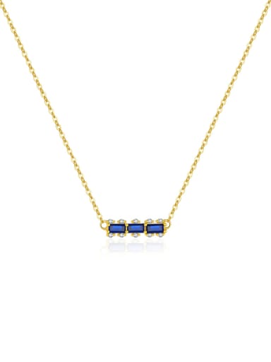 18k gold 925 Sterling Silver Cubic Zirconia Geometric Dainty Link Necklace