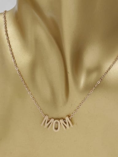 Rose Gold Stainless steel Letter Minimalist Necklace