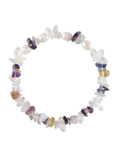 Bc68003 colorful fluorite Trend  Irregular Crystal Stone    Handmade Beaded Bracelet