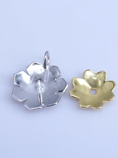 925 Sterling Silver Rhodium Plated Flower Pendant Setting Stone size: 3*11mm