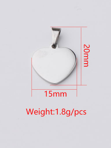 Stainless steel love heart pendant