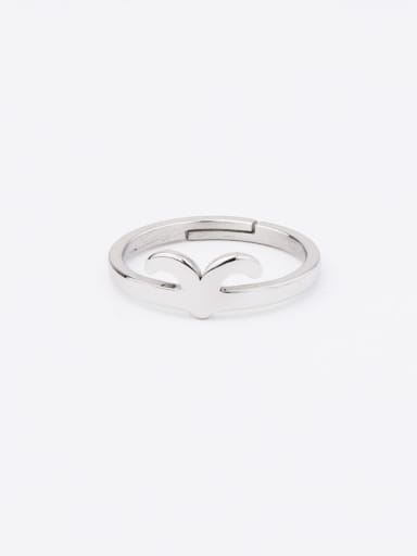 Aries Stainless steel creative simple constellation open ring