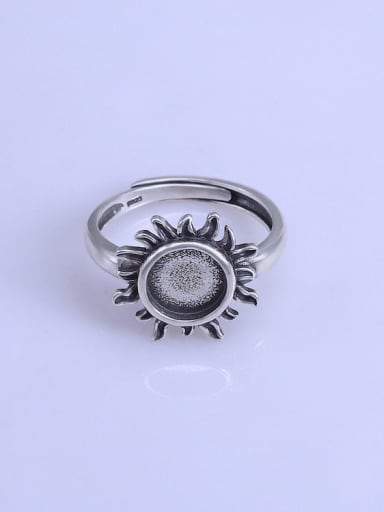 925 Sterling Silver Round Ring Setting Stone size: 8*8mm