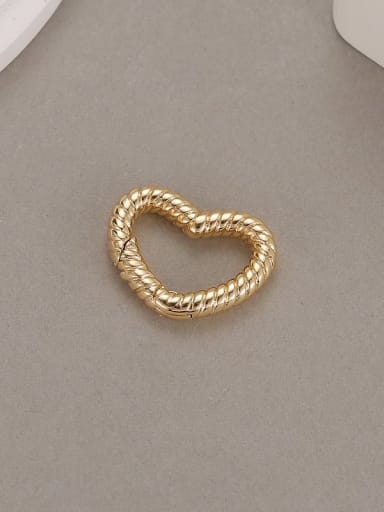 H 9196 Brass 18K Gold Plated Geometric Spring Ring Clasp
