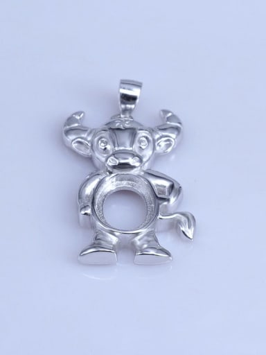 925 Sterling Silver Zodiac Pendant Setting Stone size: 8*10mm
