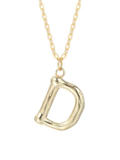 A2041 Letter D 925 Sterling Silver Letter Minimalist Necklace