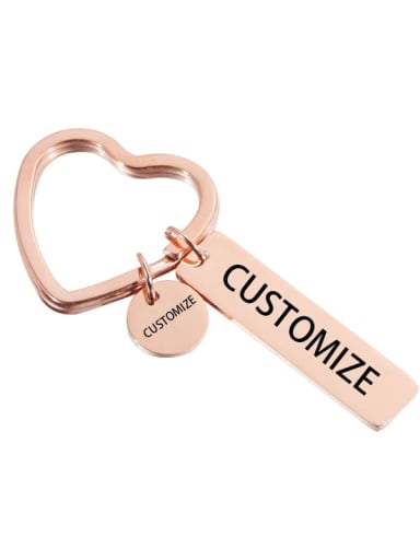 rose gold Stainless steel key chain accessories
