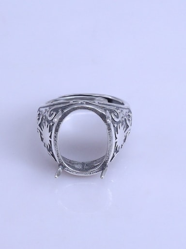 925 Sterling Silver Oval Ring Setting Stone size: 13*18mm