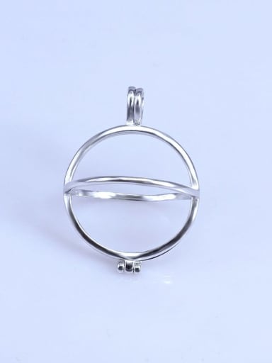 925 Sterling Silver Bead Cage Pendant Setting Stone size: 19*19mm