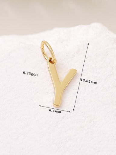 Brass Minimalist English  Letter  Pendant