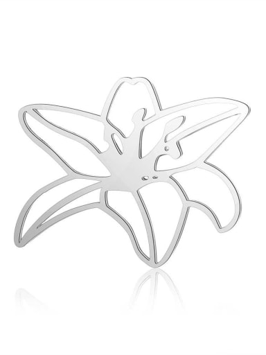 Stainless steel Flower Charm Height : 26 mm , Width: 21 mm