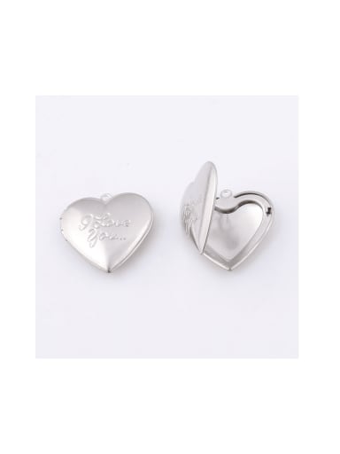 Stainless Steel Love You Photo Box Couple Pendant