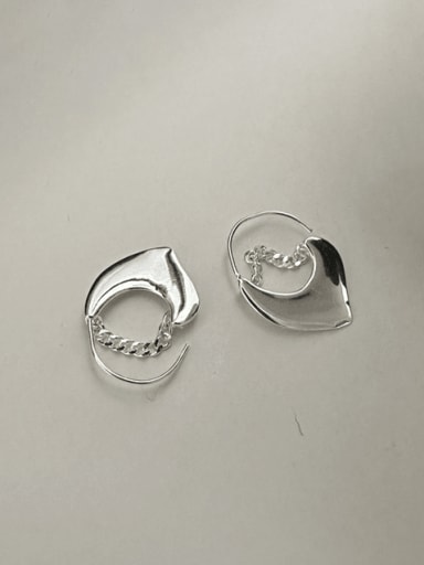 925 Sterling Silver Heart Minimalist Huggie Earring