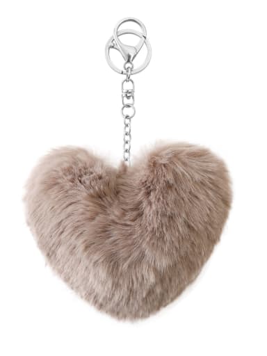 Zinc Alloy Feather Heart Minimalist Bag Pendant