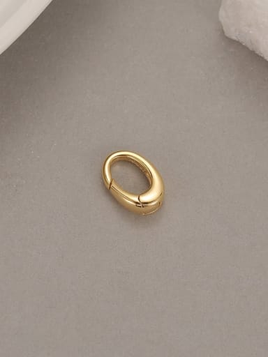 H 8279 Brass 18K Gold Plated Geometric Spring Ring Clasp