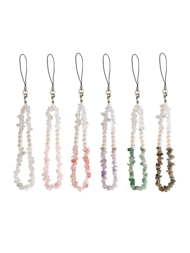 custom Hand Woven Crystal Stone Beaded Charm Mobile Accessories