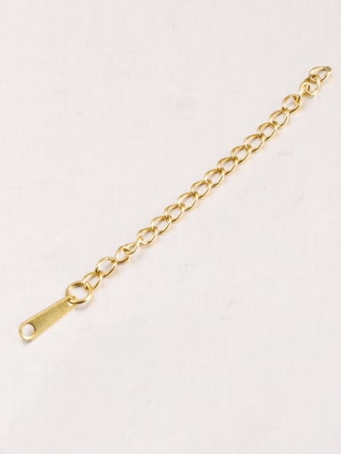 golden Stainless steel 6.5 cm extension chain with tag
