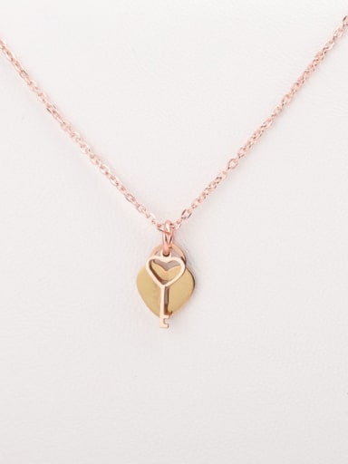 Rose Gold Stainless steel Key Minimalist Necklace