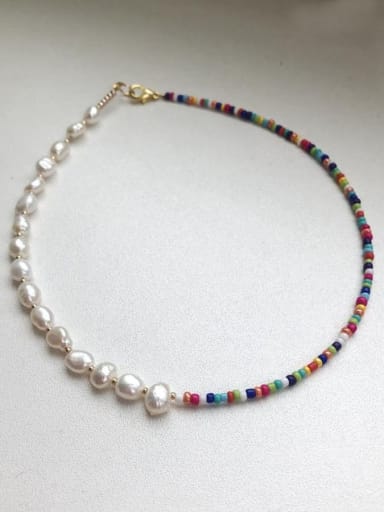 Freshwater Pearl Multi Color Bohemia Beaded Necklace