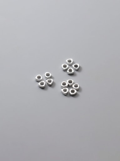custom S925 silver electroplating small triangle broken silver spacer beads