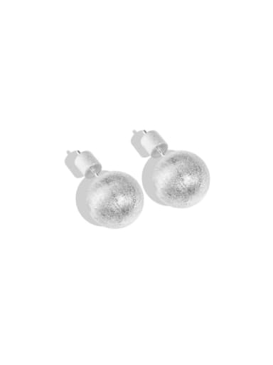 DY1D0366 S S NA(13.8mm) 925 Sterling Silver Round Minimalist Stud Earring