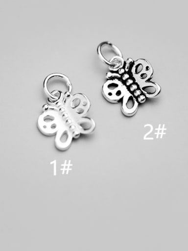 925 Sterling Silver Charm Butterfly Height : 12 mm , Width: 11 mm