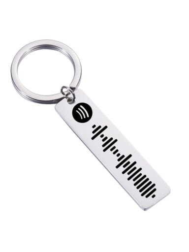 Please note the steel number pattern Stainless Steel Music Scan Code Key Chain