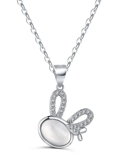 925 Sterling Silver Rabbit Necklace