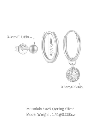 3 pieces per set, silver plated 1 925 Sterling Silver Cubic Zirconia Tassel Dainty Drop Earring