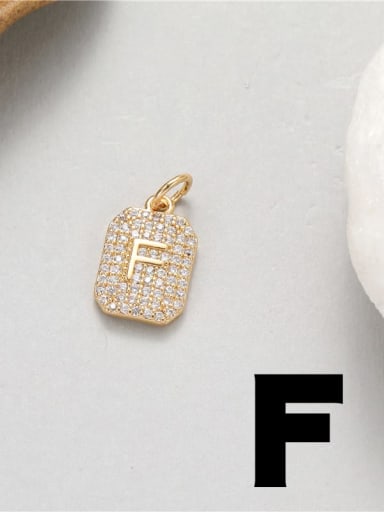 Brass Cubic Zirconia Minimalist English Letter Pendant