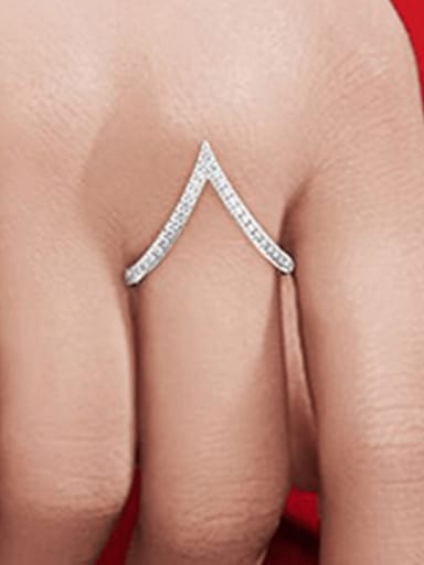 Secondary Ring?FR-0304? 925 Sterling Silver High Carbon Diamond Geometric Luxury Ring